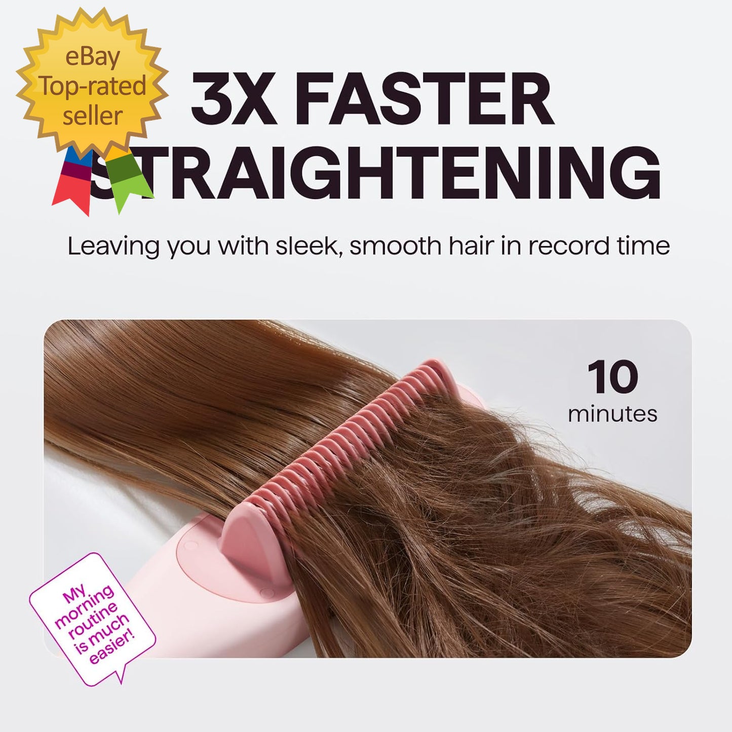 Pro Steam Hair Straightener Brush, Steamline Pro 3 in 1 Straightening Brush, Ste