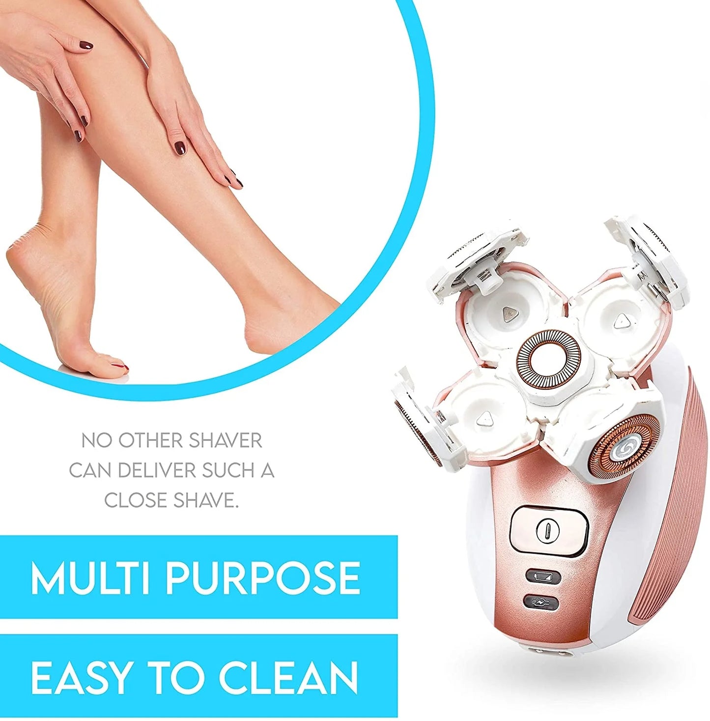 Electric Leg for Women - Electric Razor Rechargeable Painless Lady Razor for Leg Face Lips Body Underarms Armpit - Female Cordless Bikini Trimmer