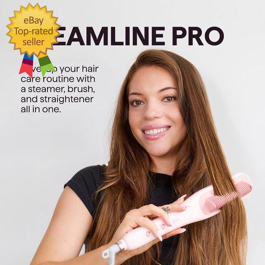 Pro Steam Hair Straightener Brush, Steamline Pro 3 in 1 Straightening Brush, Ste