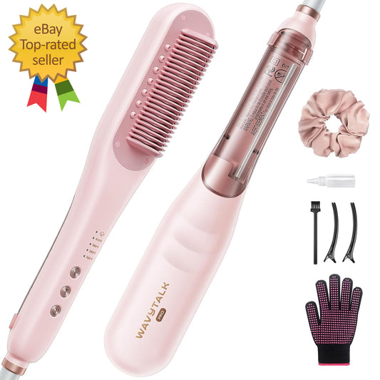 Pro Steam Hair Straightener Brush, Steamline Pro 3 in 1 Straightening Brush, Ste